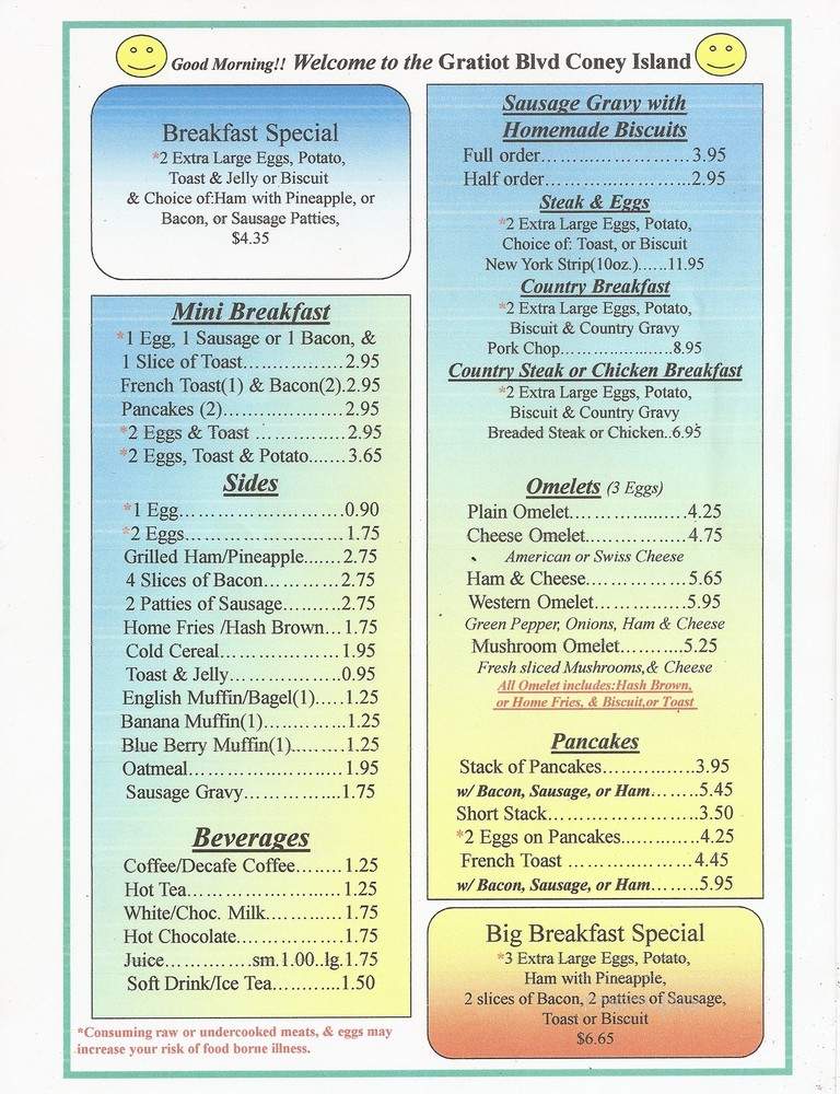 Gratiot Boulevard Coney Island - Marysville, MI menu_pic