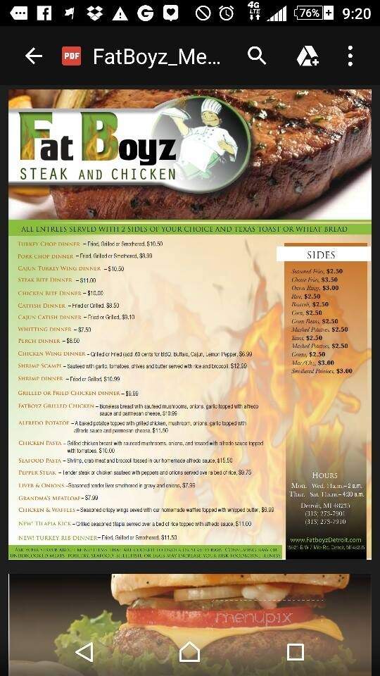 Fat Boyz - Detroit, MI menu_pic