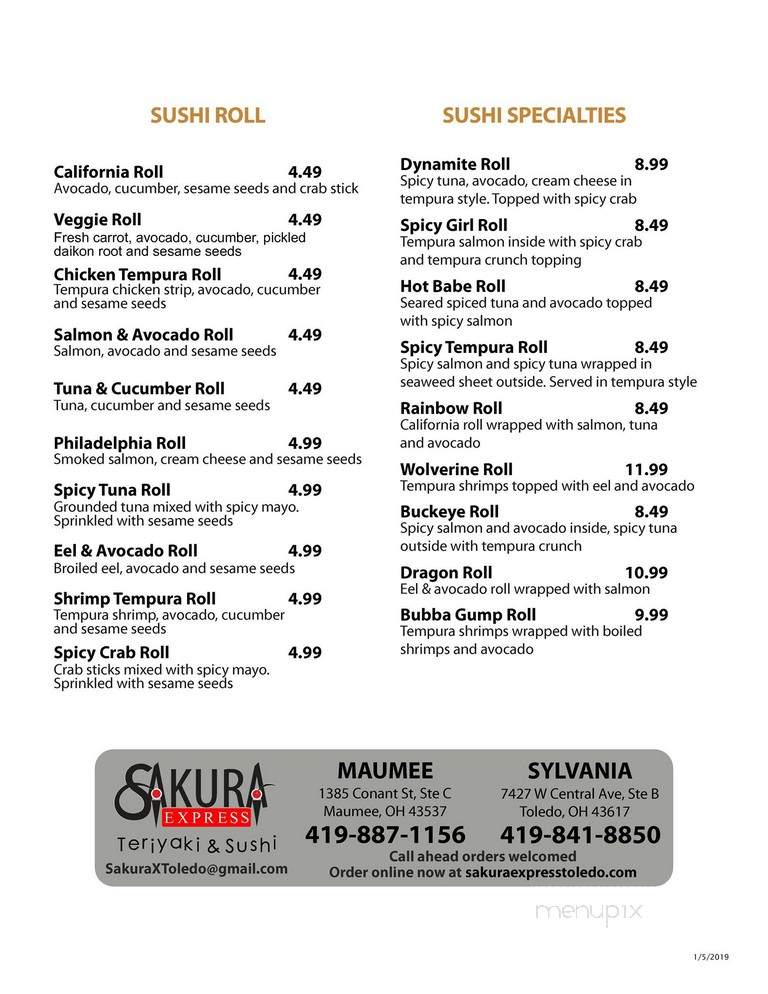 Sakura Express - Maumee, OH