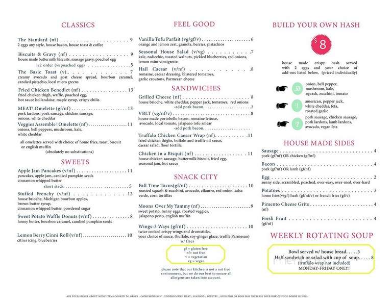 Parks & Rec Diner - Detroit, MI menu_pic