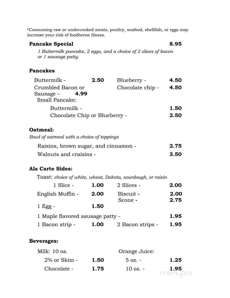 KE Black Mercantile - Dysart, IA menu_pic