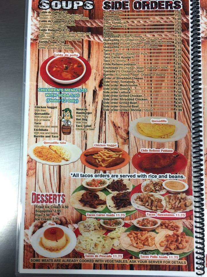 Los Tulipanes - Sheldon, IA menu_pic