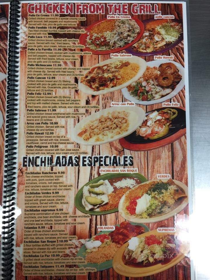 Los Tulipanes - Sheldon, IA menu_pic