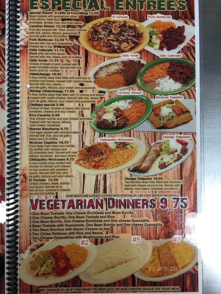 Los Tulipanes - Sheldon, IA menu_pic