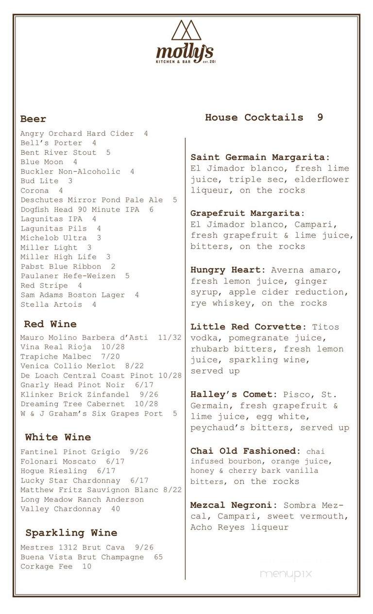 Molly's - Mount Carroll, IL menu_pic