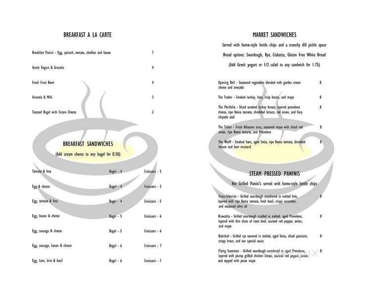 The Coffee Bean - Milwaukee, WI menu_pic
