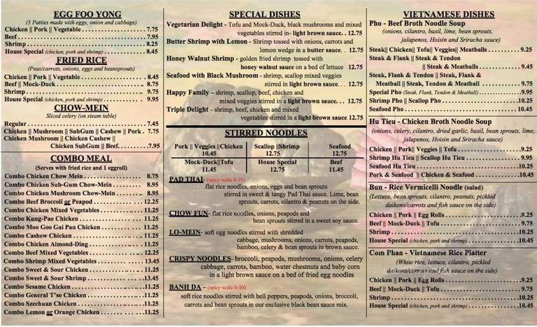 Ha Long Bay - St Paul, MN menu_pic