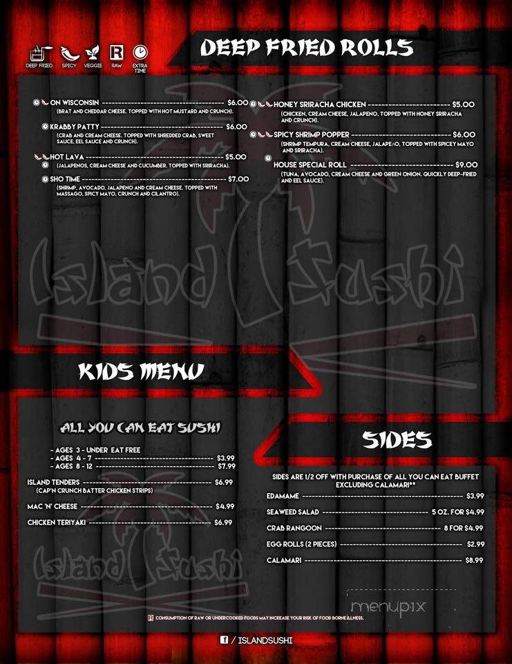 Island Sushi - De Pere, WI menu_pic