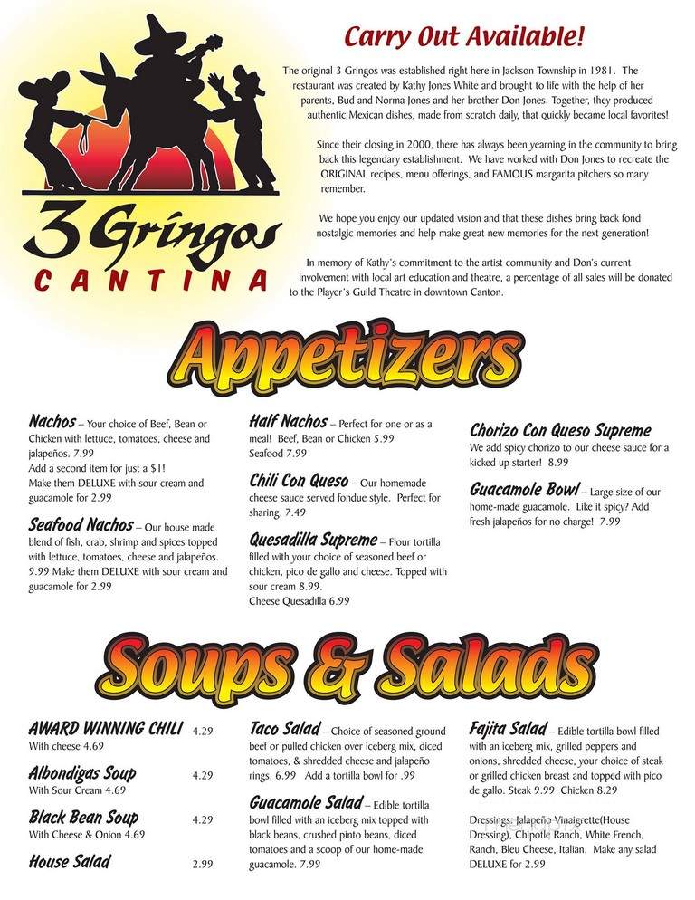 3 Gringos - Canton, OH menu_pic