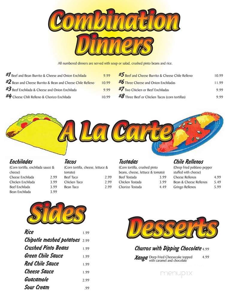 3 Gringos - Canton, OH menu_pic