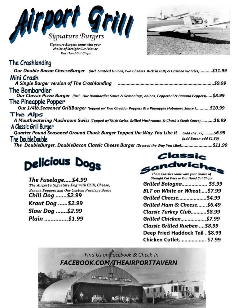 Airport Inn - Lore City, OH menu_pic