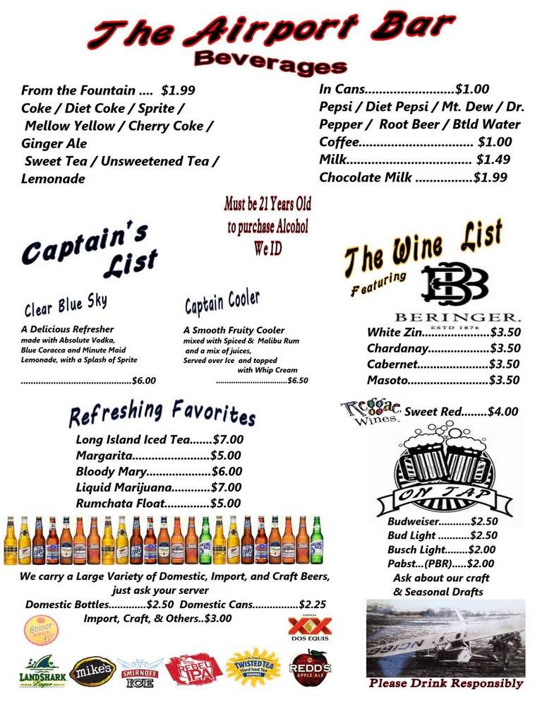 Airport Inn - Lore City, OH menu_pic