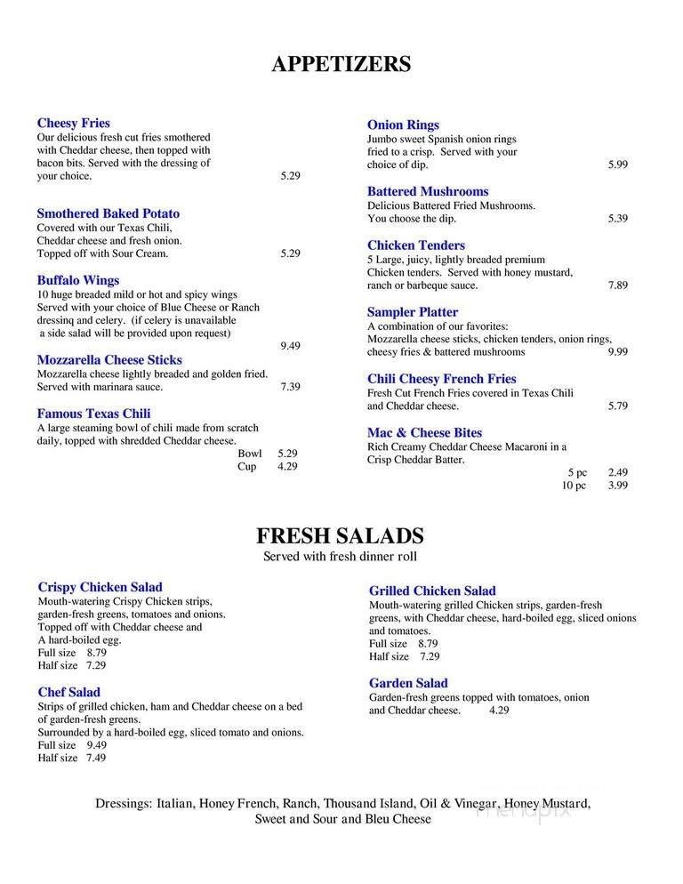 American Heritage Restaurant - Seville, OH menu_pic