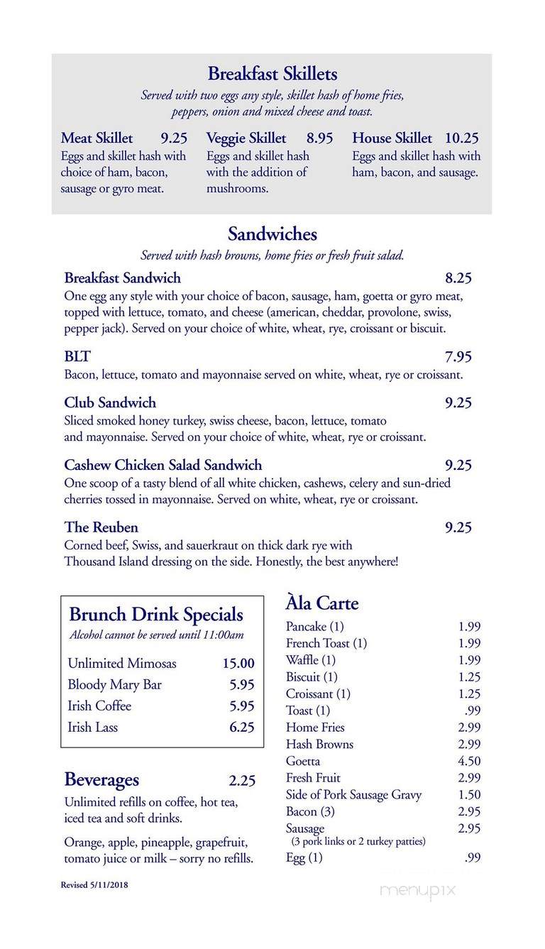 Bacalls Cafe - Cincinnati, OH menu_pic