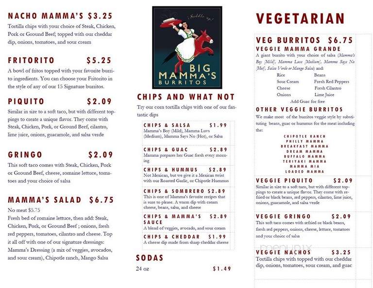 Big Mamma's Burritos - Athens, OH menu_pic