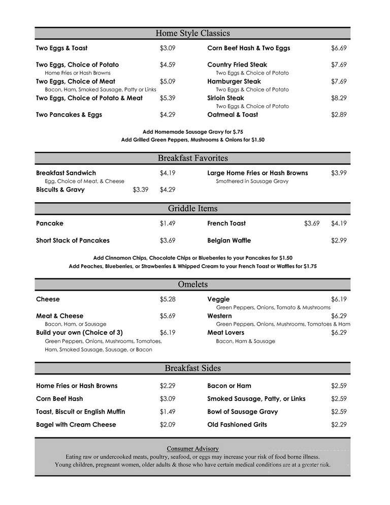 Cattlemans - Savannah, OH menu_pic