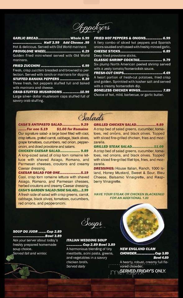 Casa De Emanuel - East Liverpool, OH menu_pic