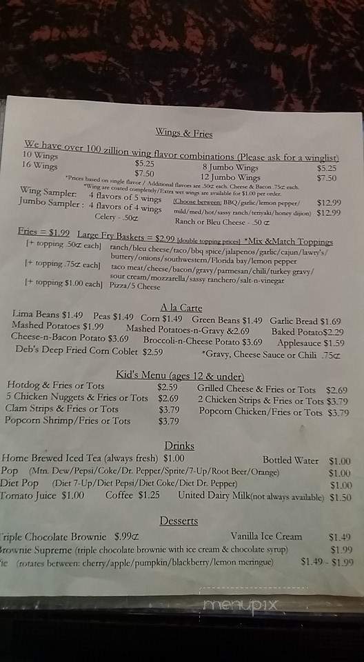 Casey's Family Restaurant & Sports - Bridgeport, OH menu_pic