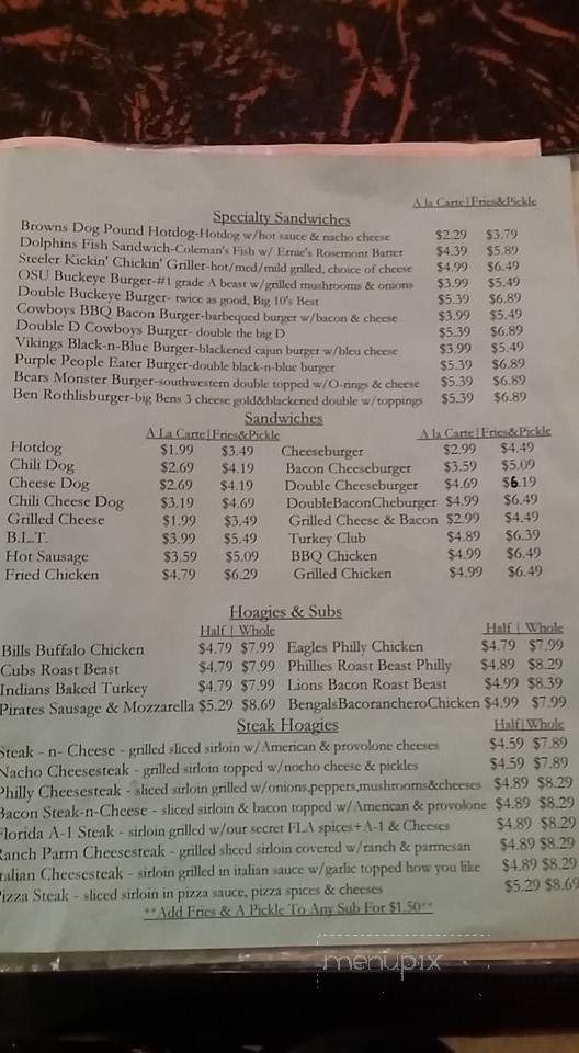 Casey's Family Restaurant & Sports - Bridgeport, OH menu_pic