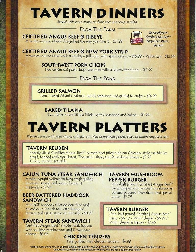 Chatterbox Tavern - Mcconnelsville, OH menu_pic
