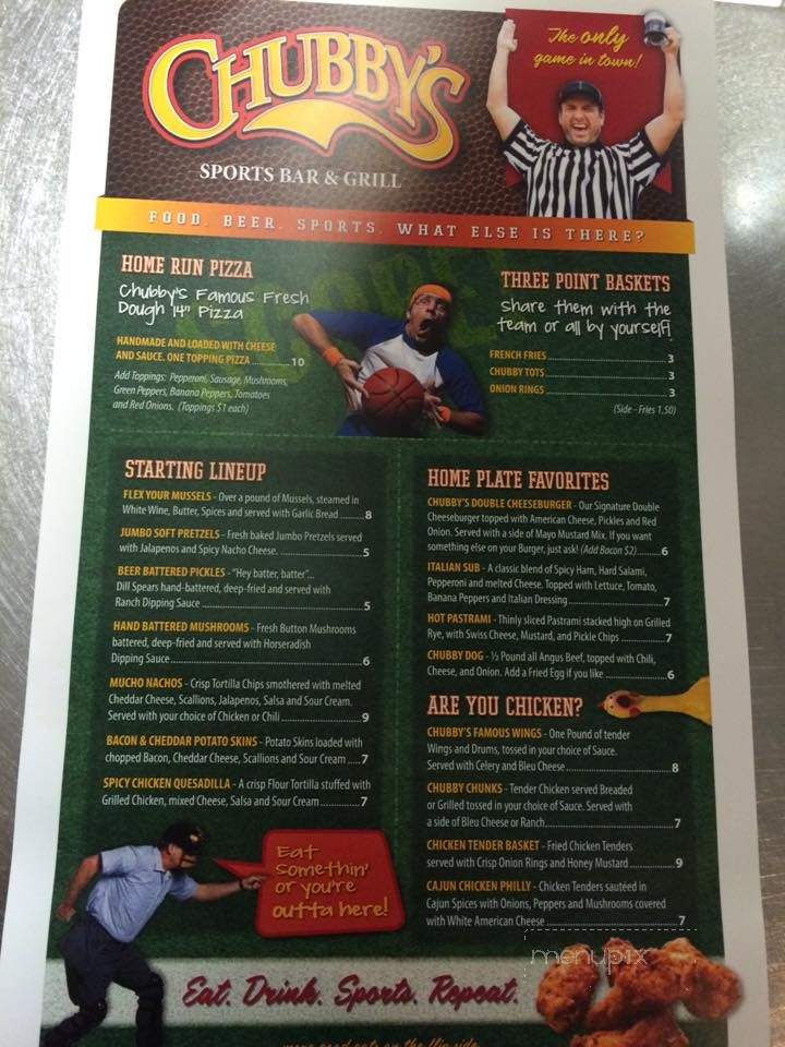 Chubby's Sports Gril - Columbus, OH menu_pic