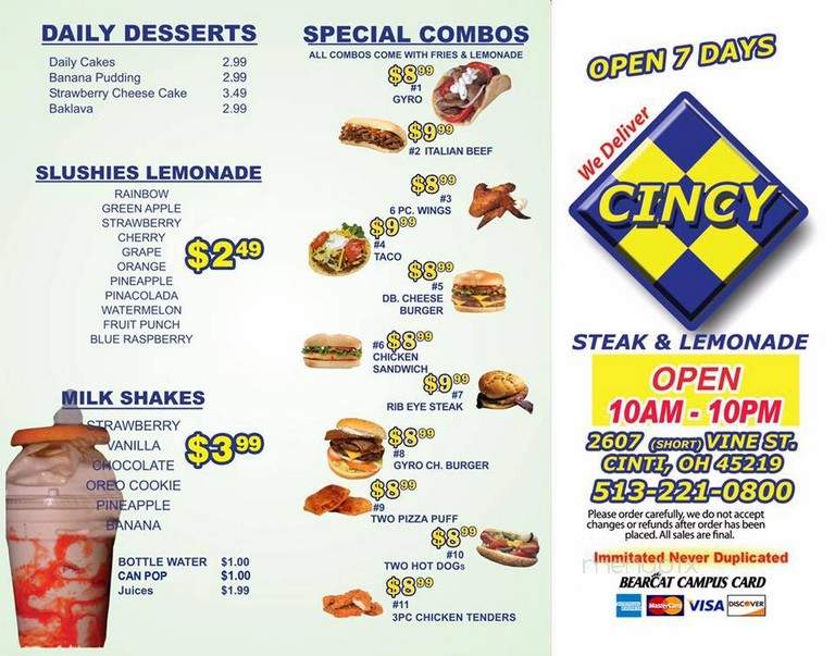 Cincy Steak & Lemonaid - Cincinnati, OH