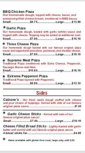 Colucci's Pizza - Conneaut, OH menu_pic