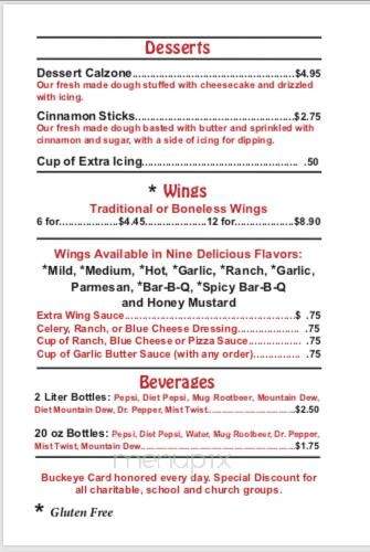 Colucci's Pizza - Conneaut, OH menu_pic