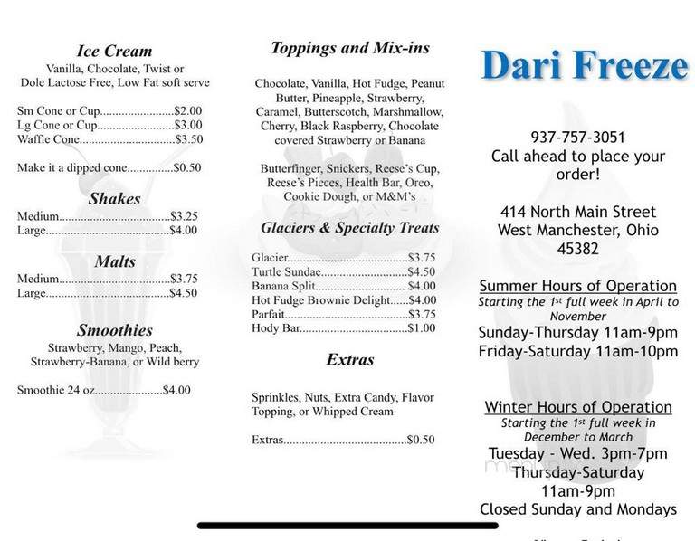 Dari Freeze - West Manchester, OH