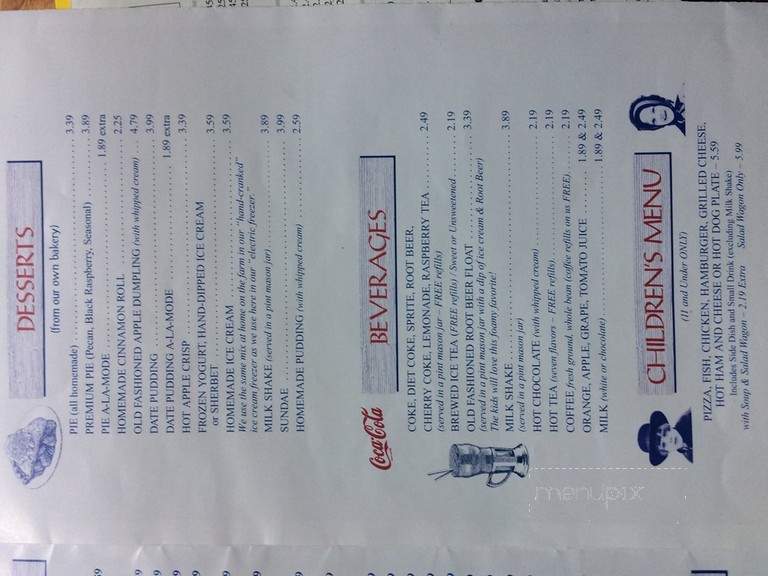 Des Dutch Essenhaus - Shreve, OH menu_pic