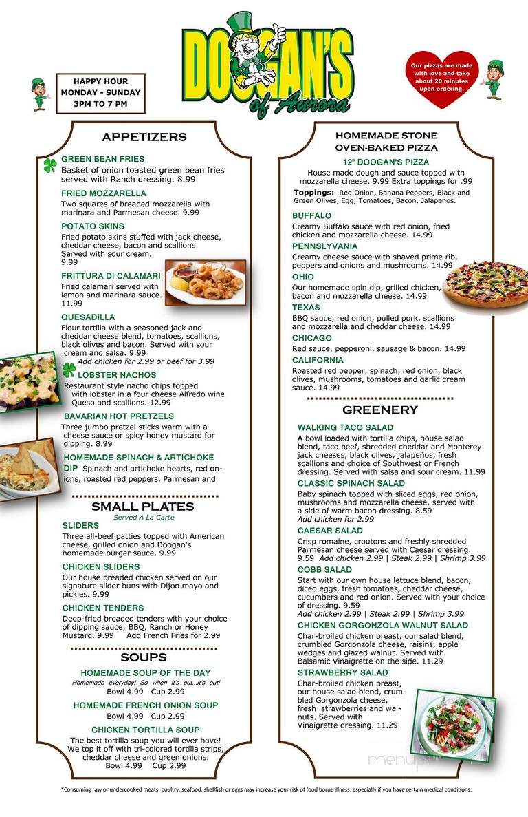 Doogan's Of Aurora - Aurora, OH menu_pic