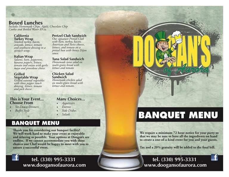 Doogan's Of Aurora - Aurora, OH menu_pic
