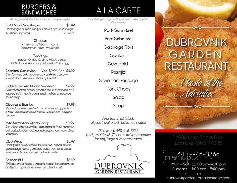 Dubrovnik Gardens - Willoughby, OH menu_pic