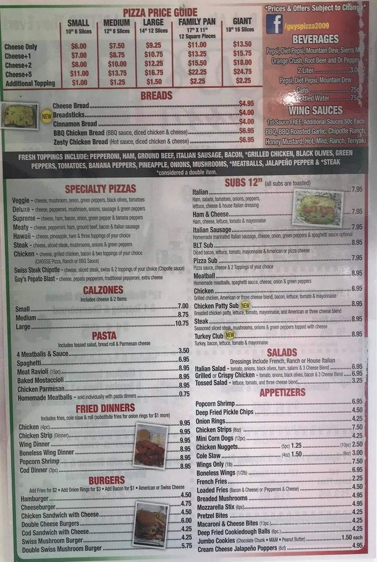Guy's Pizza - Cleveland, OH menu_pic
