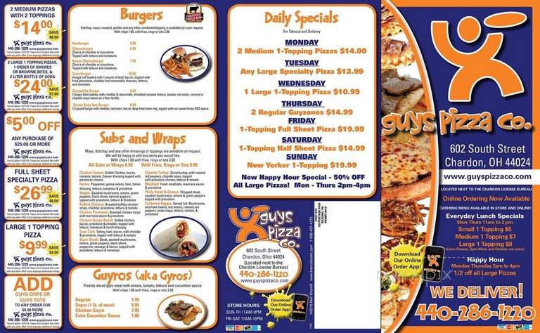 Guy's Pizza Co - Cleveland, OH menu_pic
