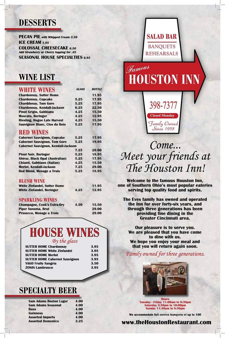 Houston's Restaurant - Lebanon, OH