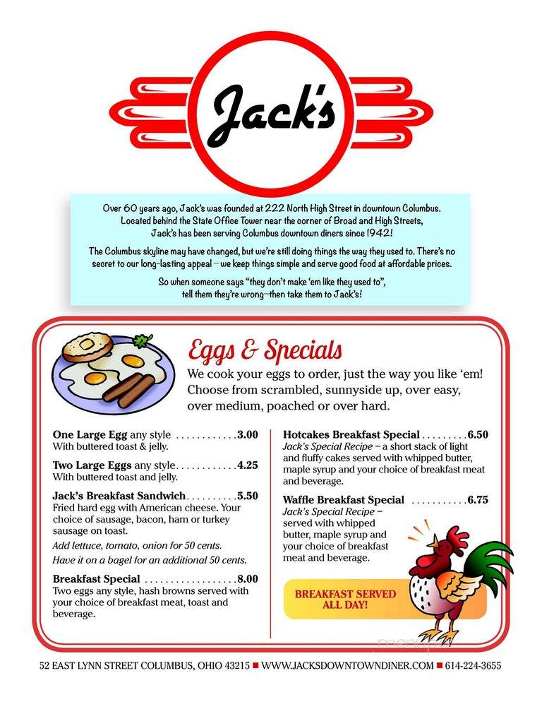 Jack's Sandwich Shop - Columbus, OH menu_pic