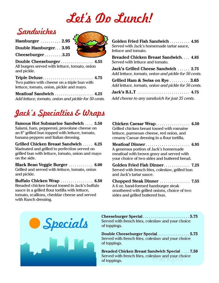 Jack's Sandwich Shop - Columbus, OH menu_pic