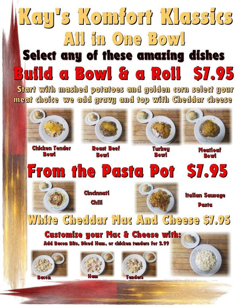 Kay's Place - Kingsville, OH menu_pic