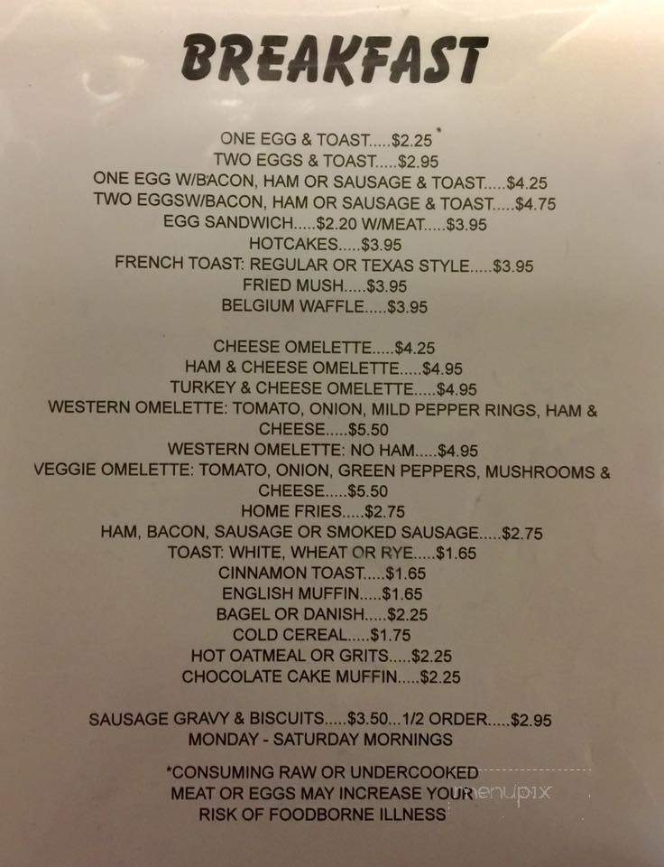 K's Restaurant - Brookville, OH menu_pic