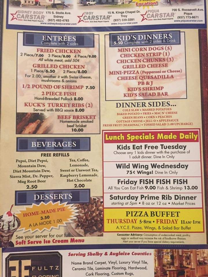 Main Street Station - Cedarville, OH menu_pic