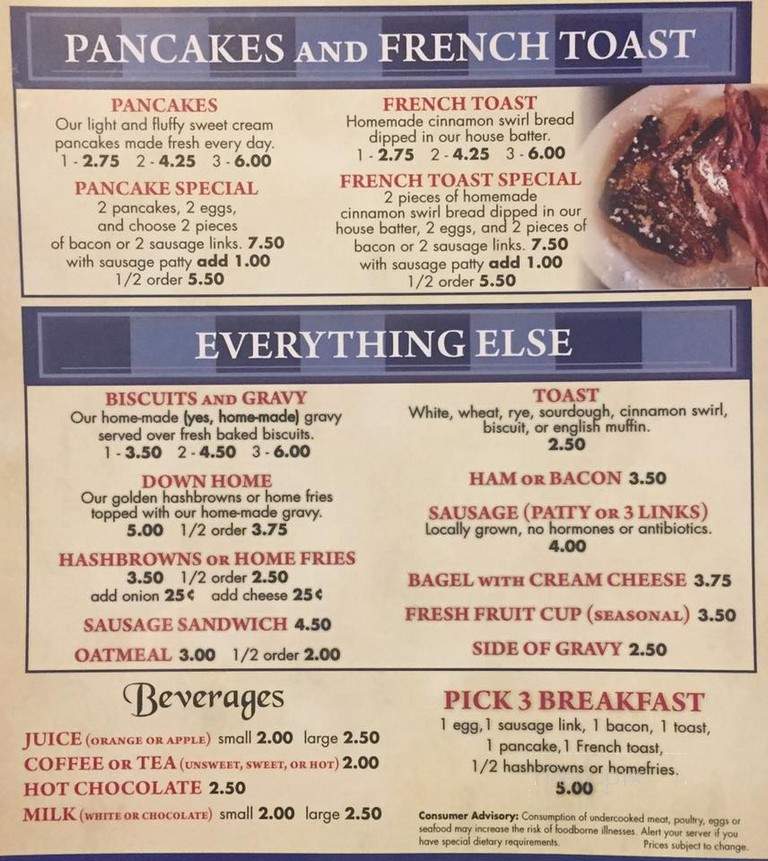 Main Street Station - Cedarville, OH menu_pic