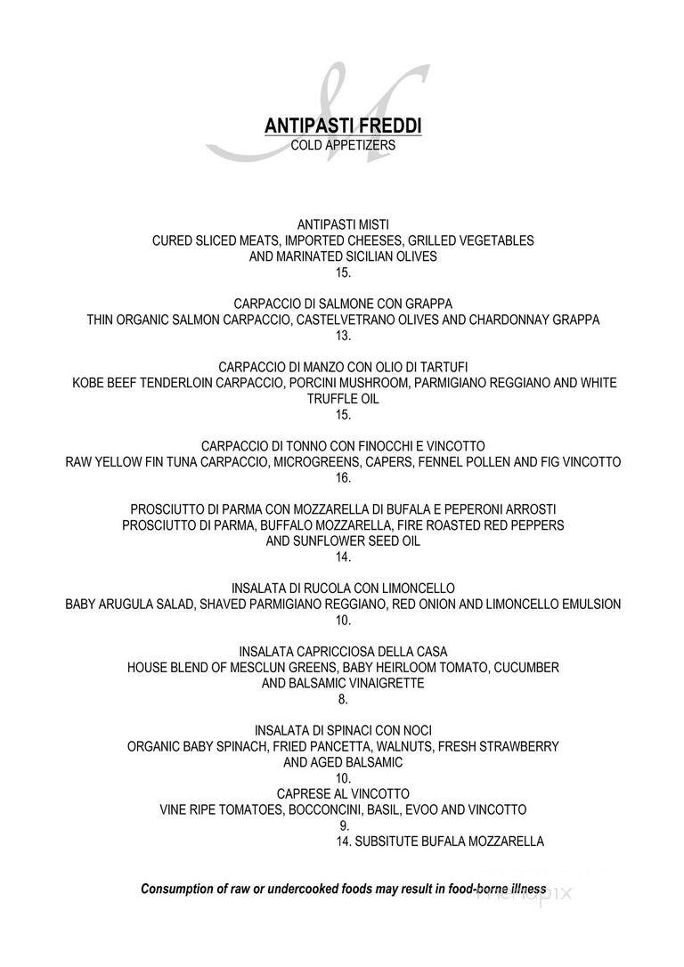 Michaelangelo's Restaurant - Cleveland, OH menu_pic