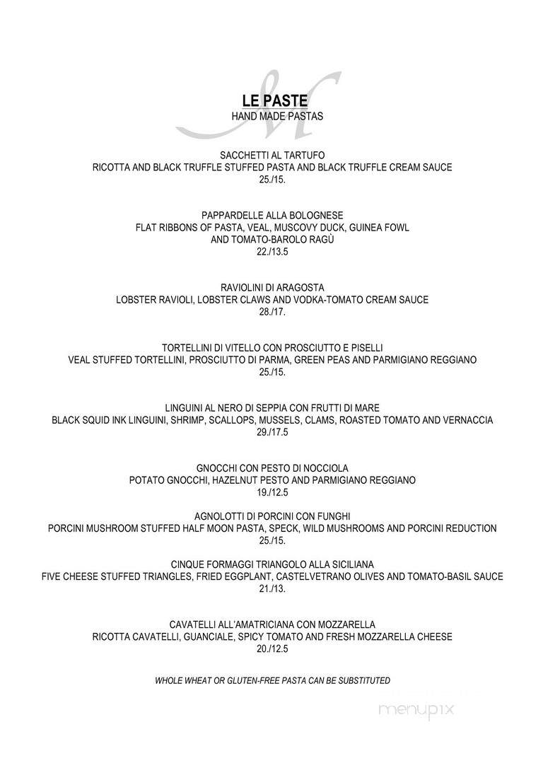 Michaelangelo's Restaurant - Cleveland, OH menu_pic