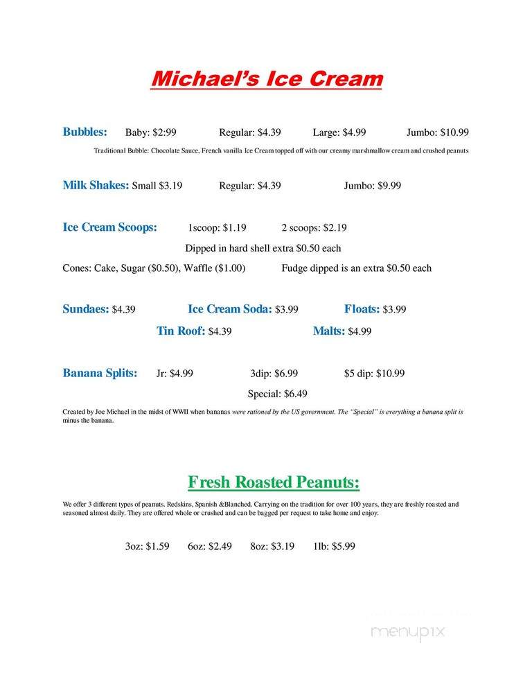 Michael's - Jackson, OH menu_pic