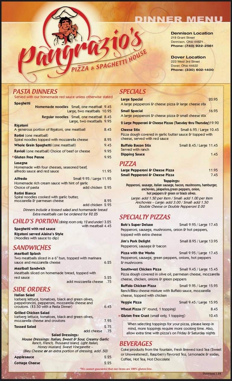 Pangrazio's Pizza & Spaghetti - Dennison, OH
