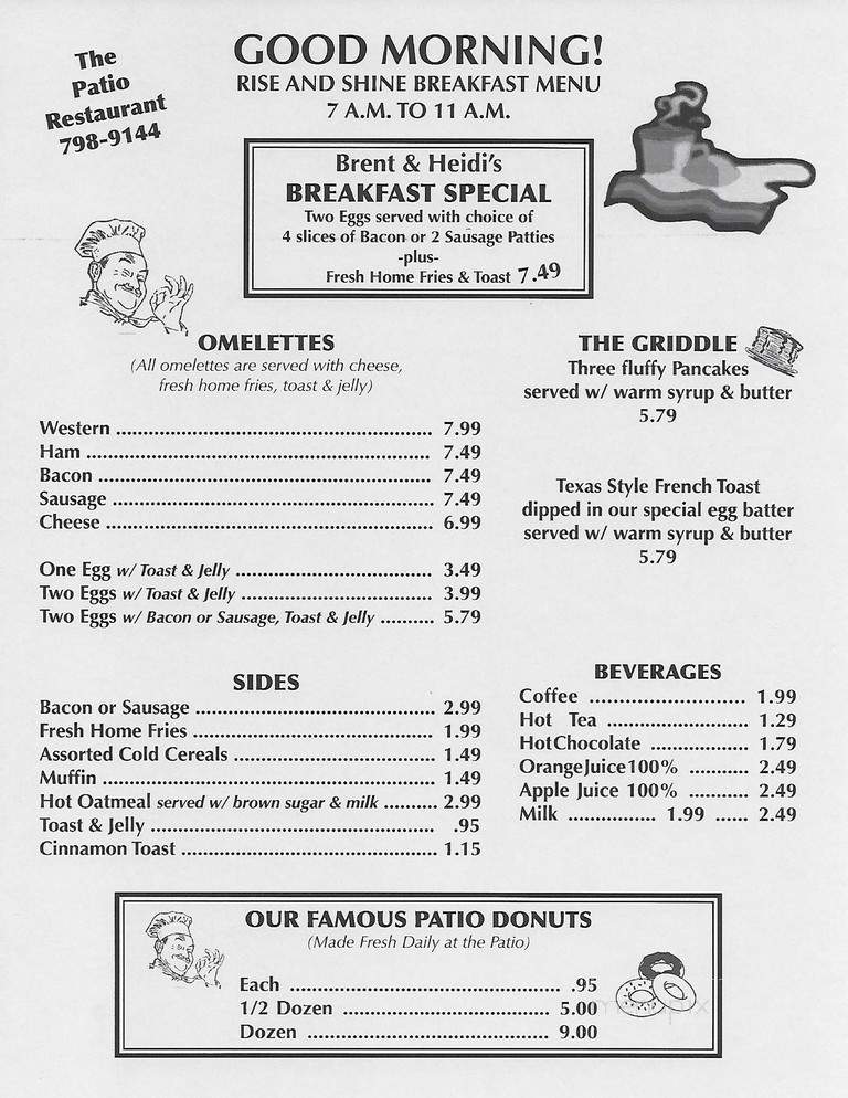 Patio Restaurant - Lakeside Marblehead, OH menu_pic
