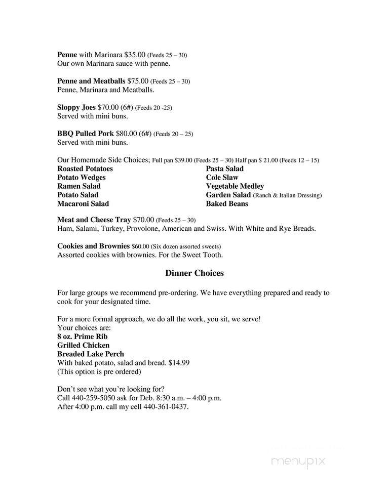 Sammy K's Pizza - Perry, OH menu_pic