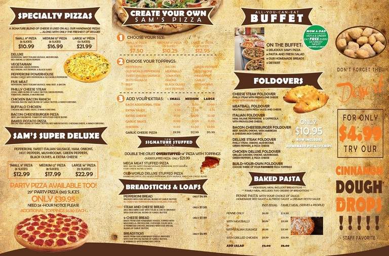 Sam's Pizza - Marshallville, OH menu_pic