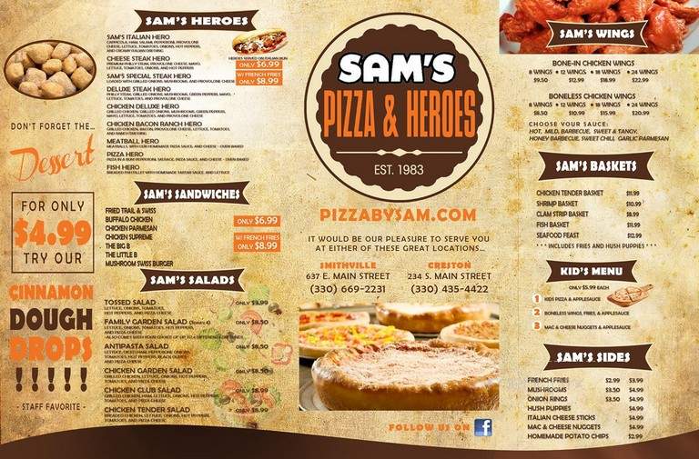 Sam's Pizza & Heros - Smithville, OH